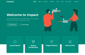 Impact бесплатный шаблон Bootstrap 5 для агентств и стартапов