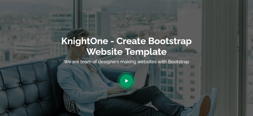 KnightOne - одностраничный Bootstrap-шаблон