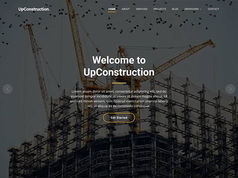 UpConstruction - шаблон строительного сайта на Bootstrap