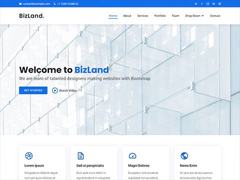 BizLand - Bootstrap шаблон для бизнеса